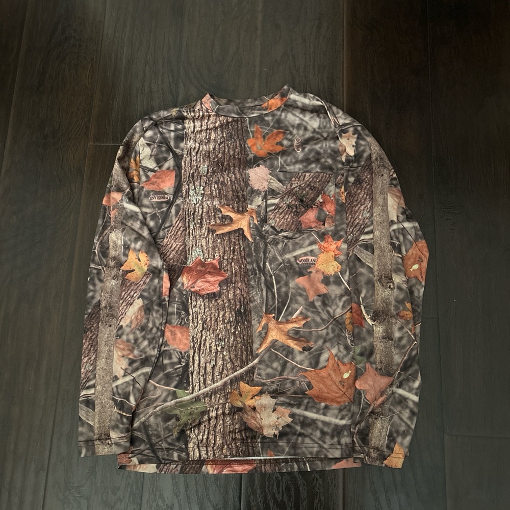 Woodland Camouflage Long Sleeve Shirt